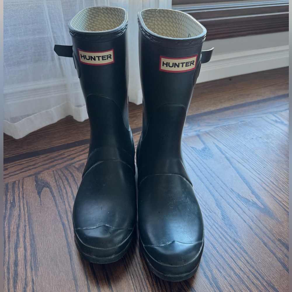Hunter Boots in Navy, Short Size US 9 women’s